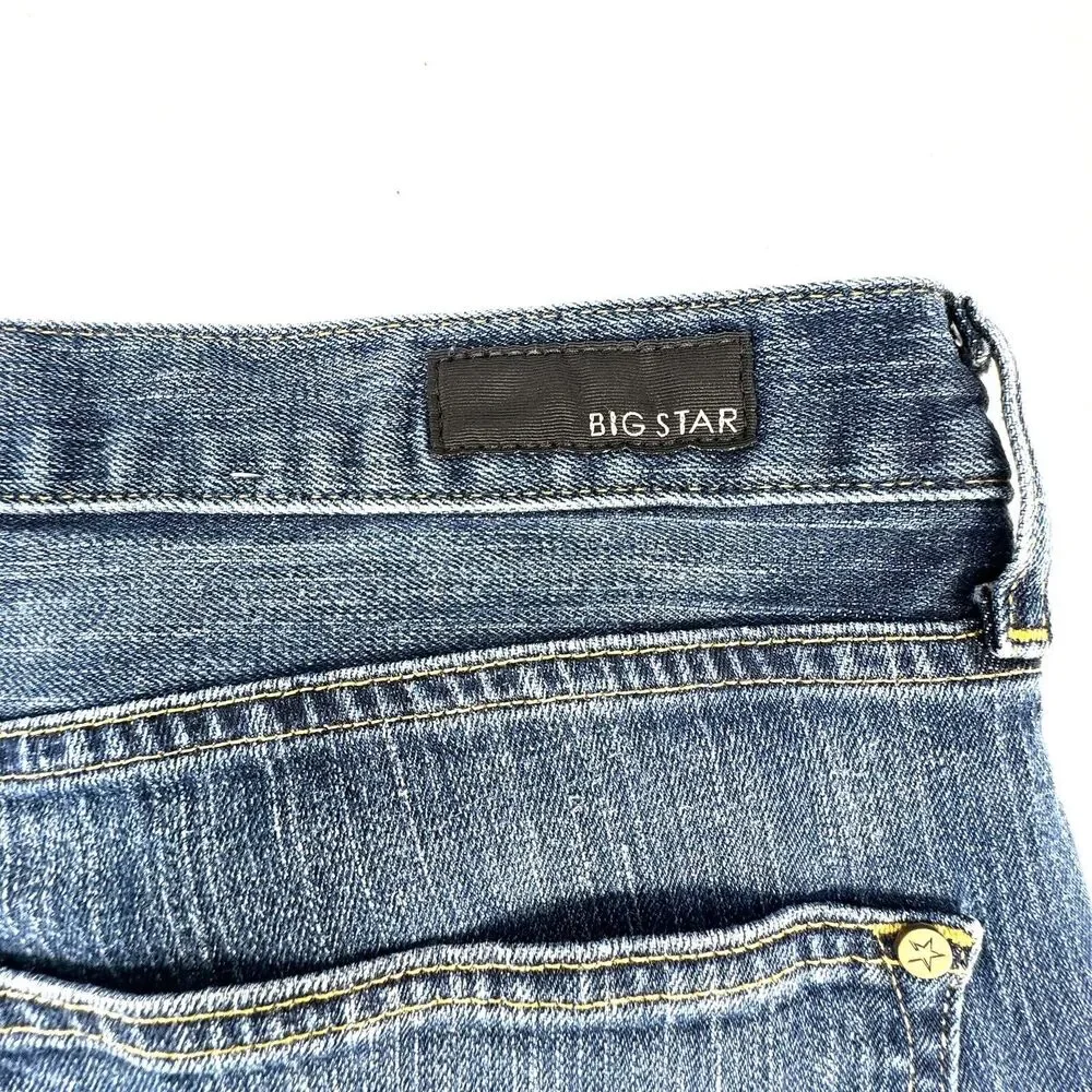 Big Star Blue Jeans Mens Size 36R 38x31.5 Archetype Slim Fit Straight Leg Denim